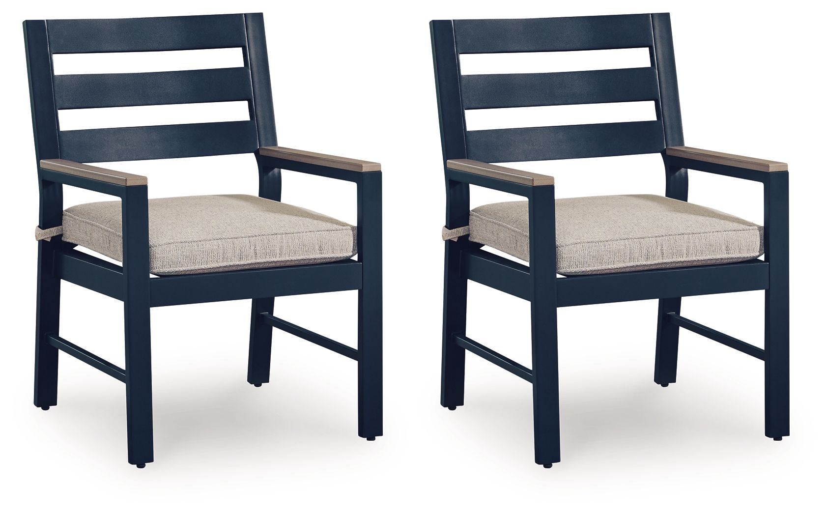 East Beach - Arm Chair With Cushion (Set of 2) - Blue