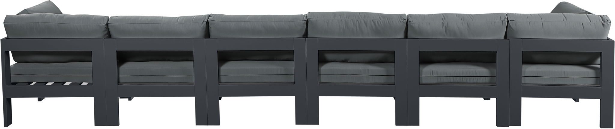 Nizuc - Outdoor Patio 6 Seat Modular Sofa With Gray Frame - Urban Living Furniture (Los Angeles, CA)
