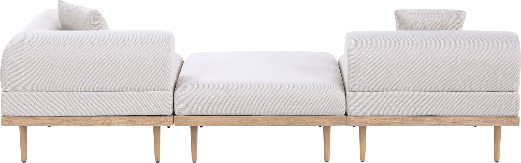 Laguna - 3 Piece Upholstered Outdoor Patio Modular Sofa With Backless Seat And 1 Arm - Urban Living Furniture (Los Angeles, CA)