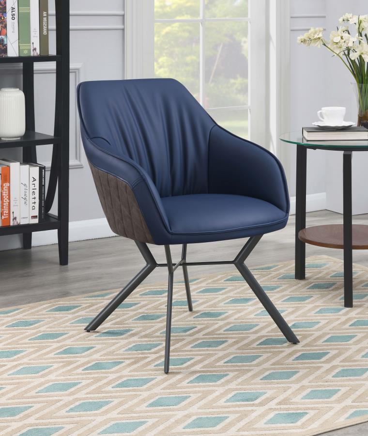 Mayer - Upholstered Dining Arm Chair (Set of 2) - Blue - Urban Living Furniture (Los Angeles, CA)