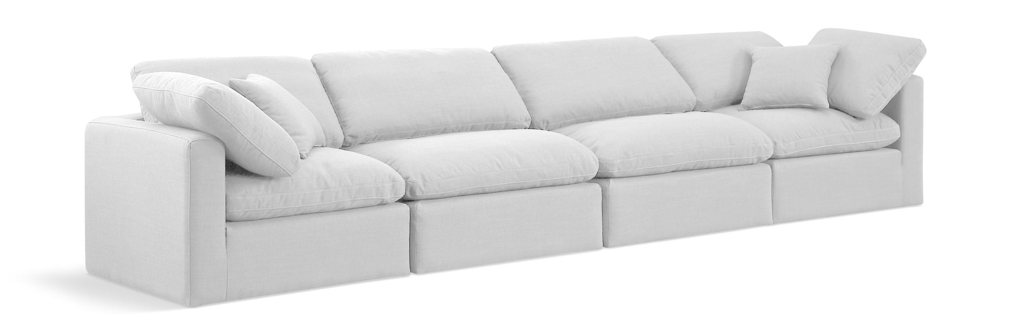 Indulge - Linen 4 Seat Modular Sofa - White - Urban Living Furniture (Los Angeles, CA)