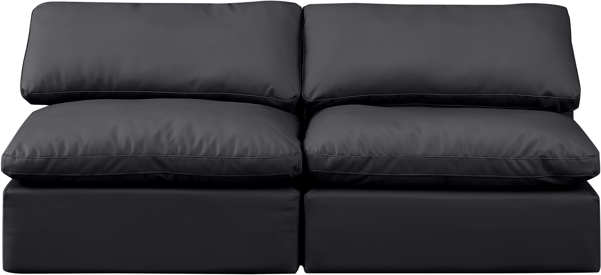 Indulge - Faux Leather 2 Seat Modular Armless Sofa - Urban Living Furniture (Los Angeles, CA)