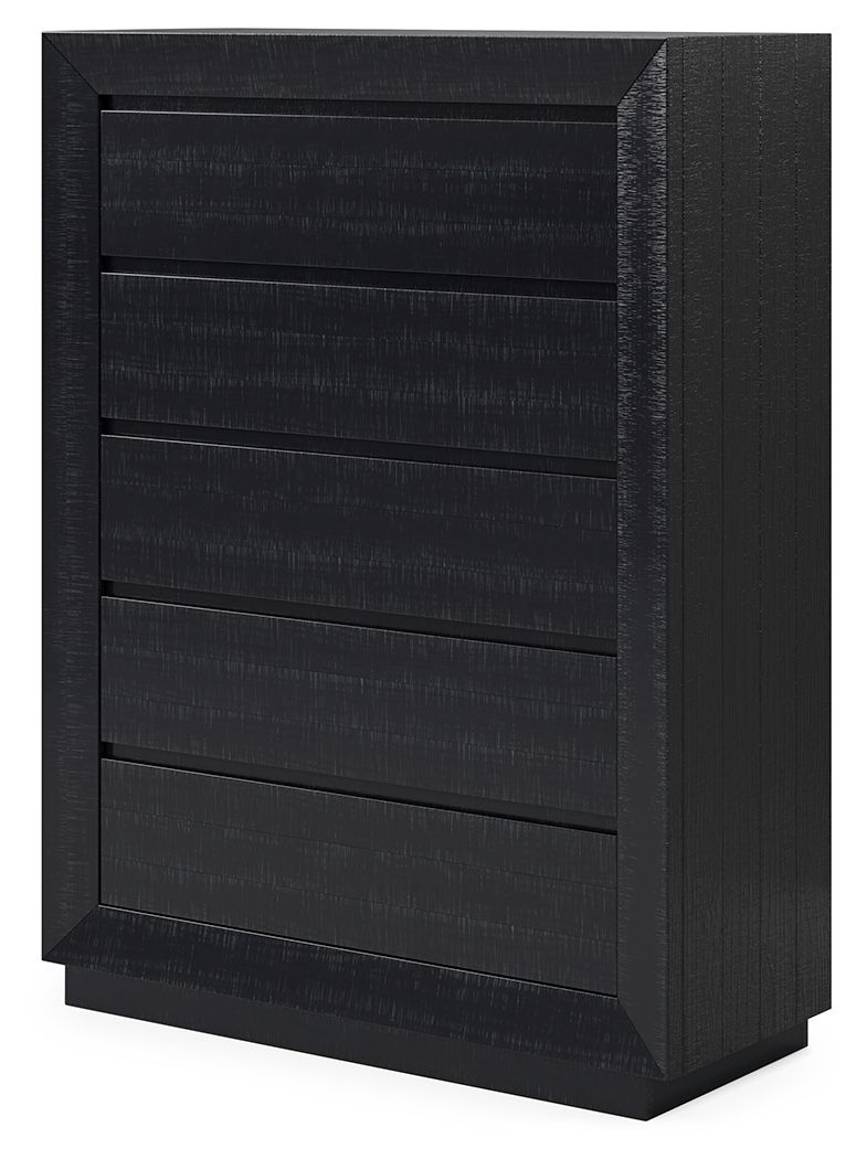 Londer - Black - Five Drawer Chest - Urban Living Furniture (Los Angeles, CA)