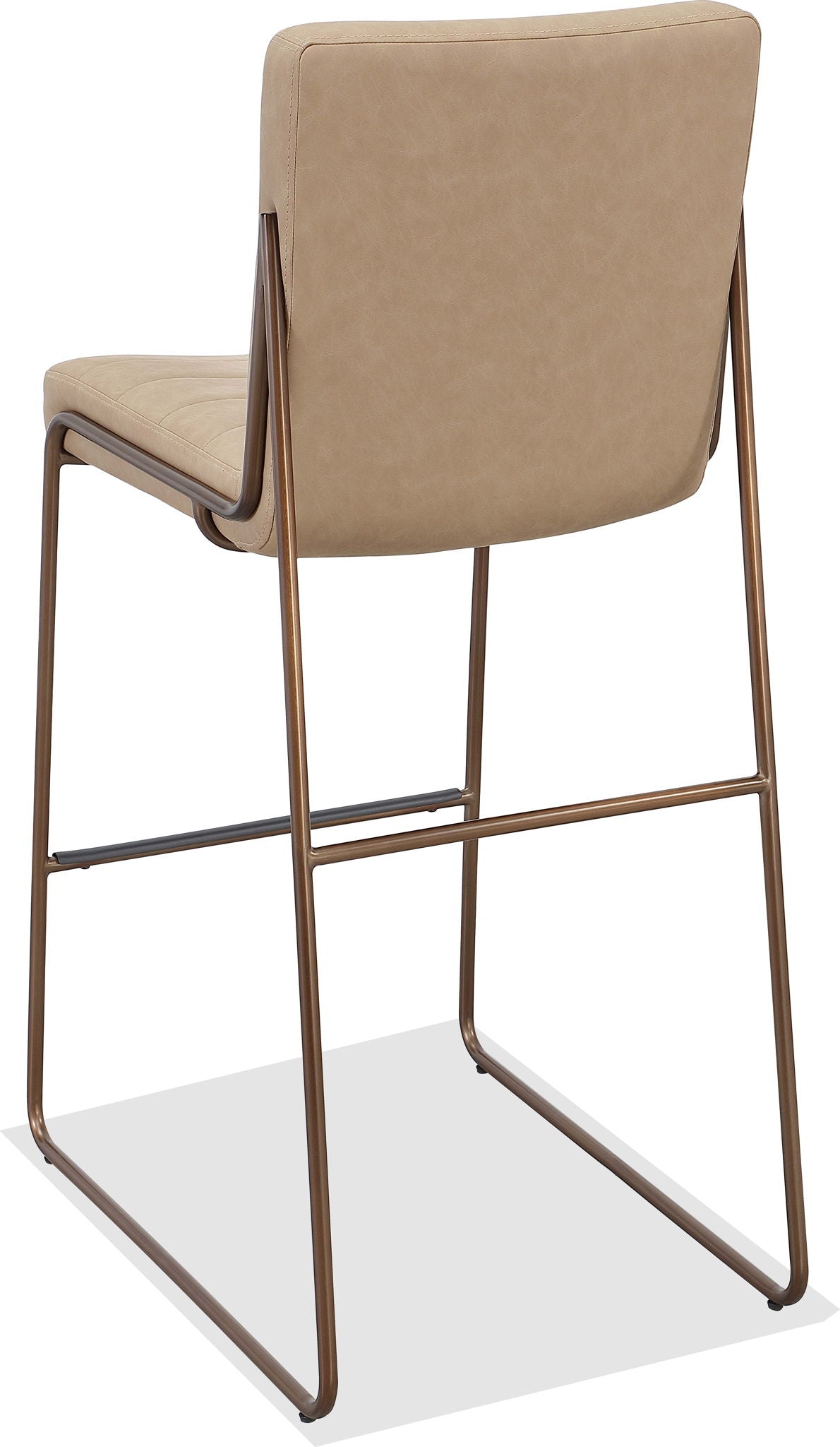 Crossroads 2.0 - Madison Metal Frame Bar Stool - Honey Synthetic Leather
