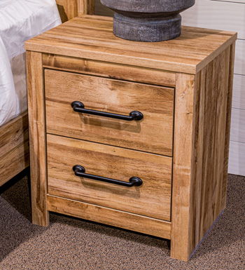 Maystonna - Brown - Two Drawer Night Stand - Urban Living Furniture (Los Angeles, CA)