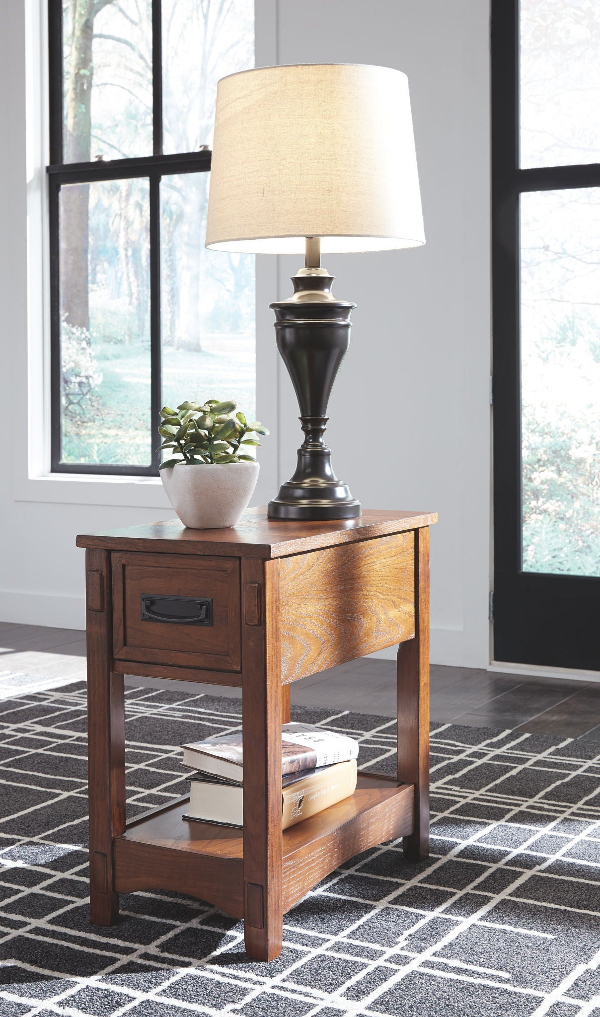 Breegin - Brown - Chair Side End Table - 1 Drawer - Urban Living Furniture (Los Angeles, CA)