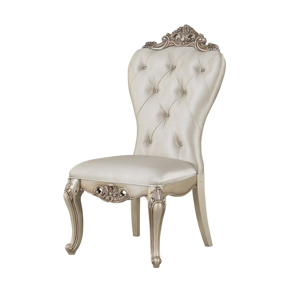Gorsedd - Side Chair (Set of 2) - Cream Fabric & Golden Ivory - Urban Living Furniture (Los Angeles, CA)
