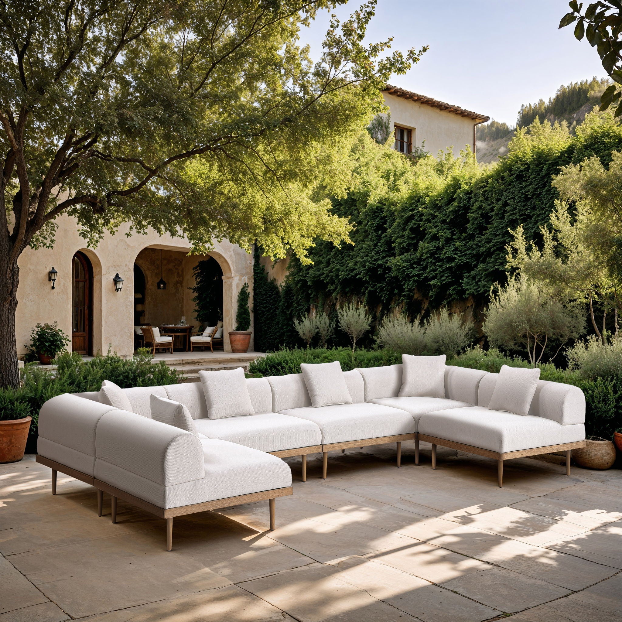 Laguna - 6 Piece 142" Outdoor Patio Modular Sectional - Urban Living Furniture (Los Angeles, CA)