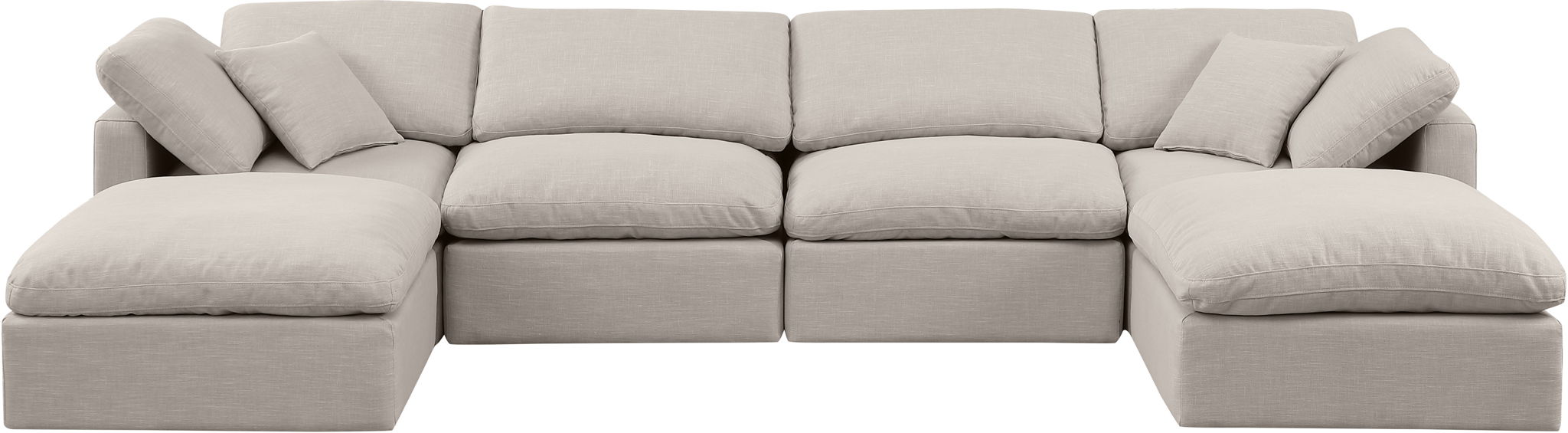 Indulge - Linen 6 Piece Modular Double Chaise Sectional - Urban Living Furniture (Los Angeles, CA)