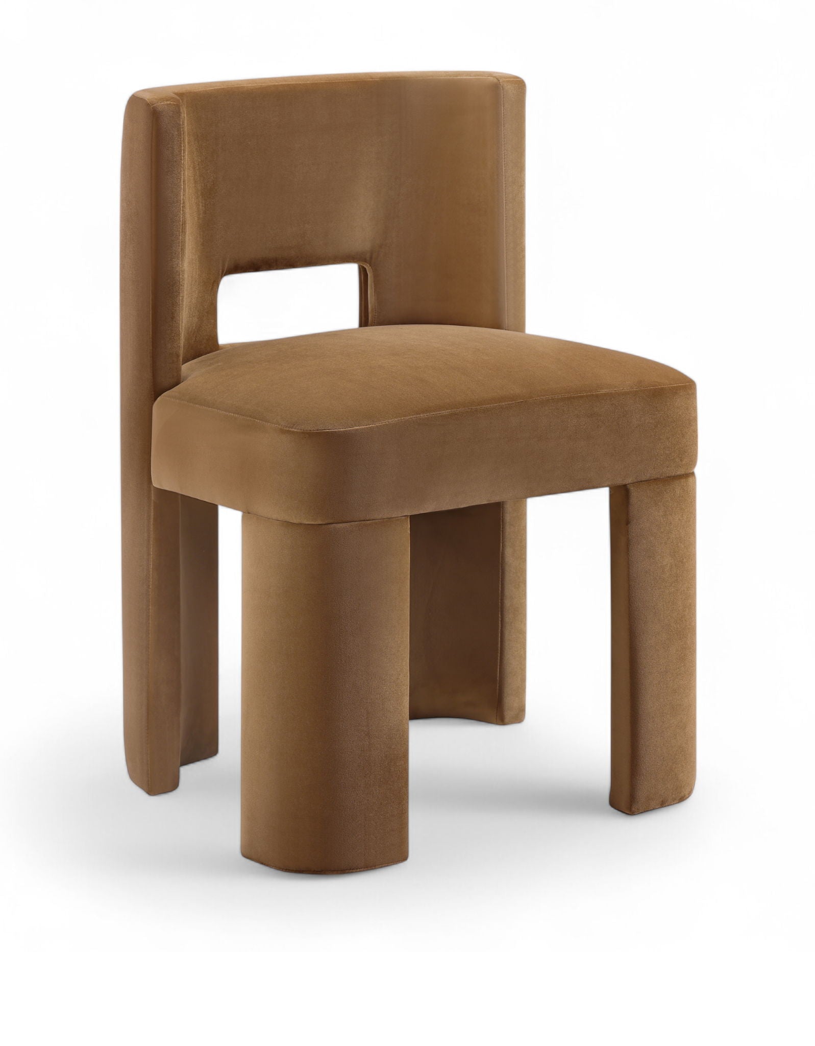 Zuno - Velvet Performance Fabric Upholstered Dining Chair (Set of 2) - Saddle - Urban Living Furniture (Los Angeles, CA)