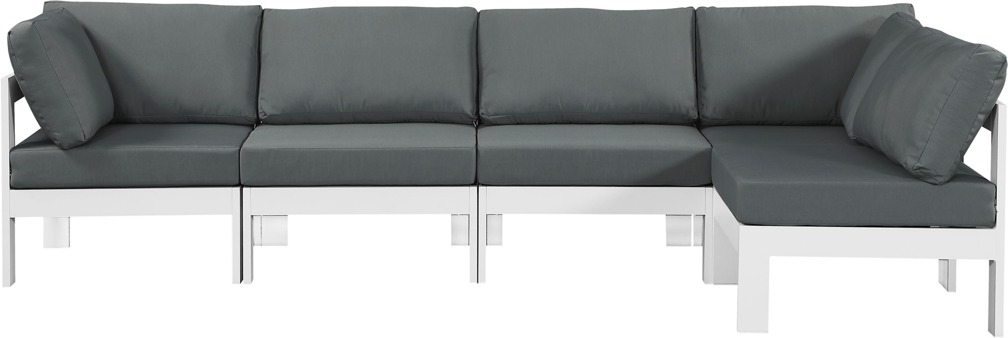 Nizuc - Outdoor Patio 5 Piece Modular Sectional With White Frame - Urban Living Furniture (Los Angeles, CA)