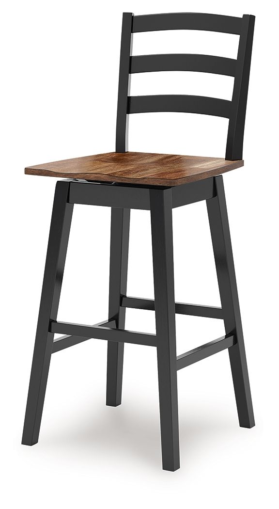 Wildenauer - Tall Swivel Barstool (Set of 2) - Brown / Black - Urban Living Furniture (Los Angeles, CA)