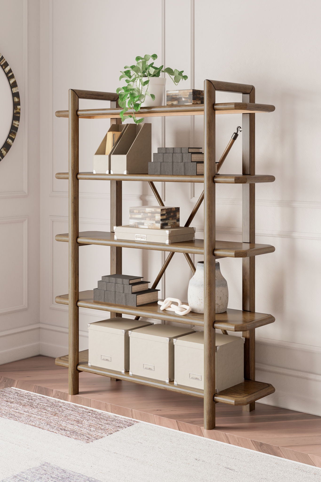 Roanhowe - Brown - Bookcase - Urban Living Furniture (Los Angeles, CA)