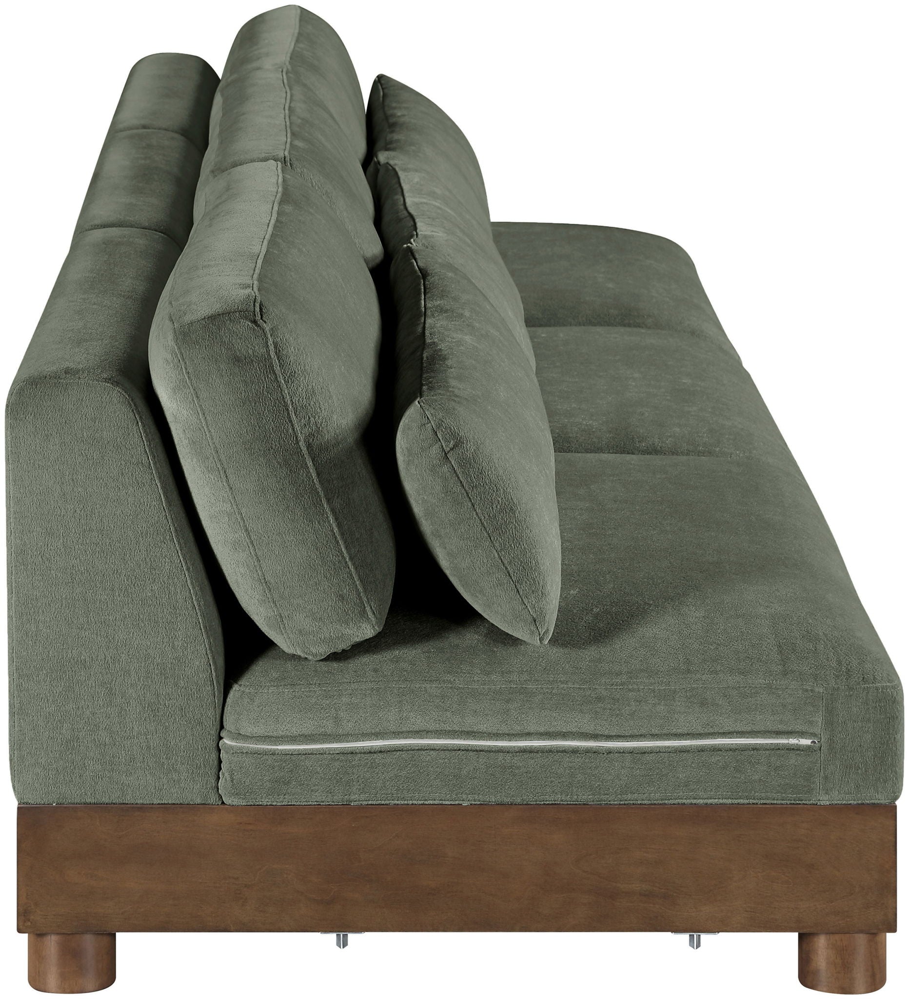 Turin - Chenille Fabric Upholstered Modular Sectional - Green