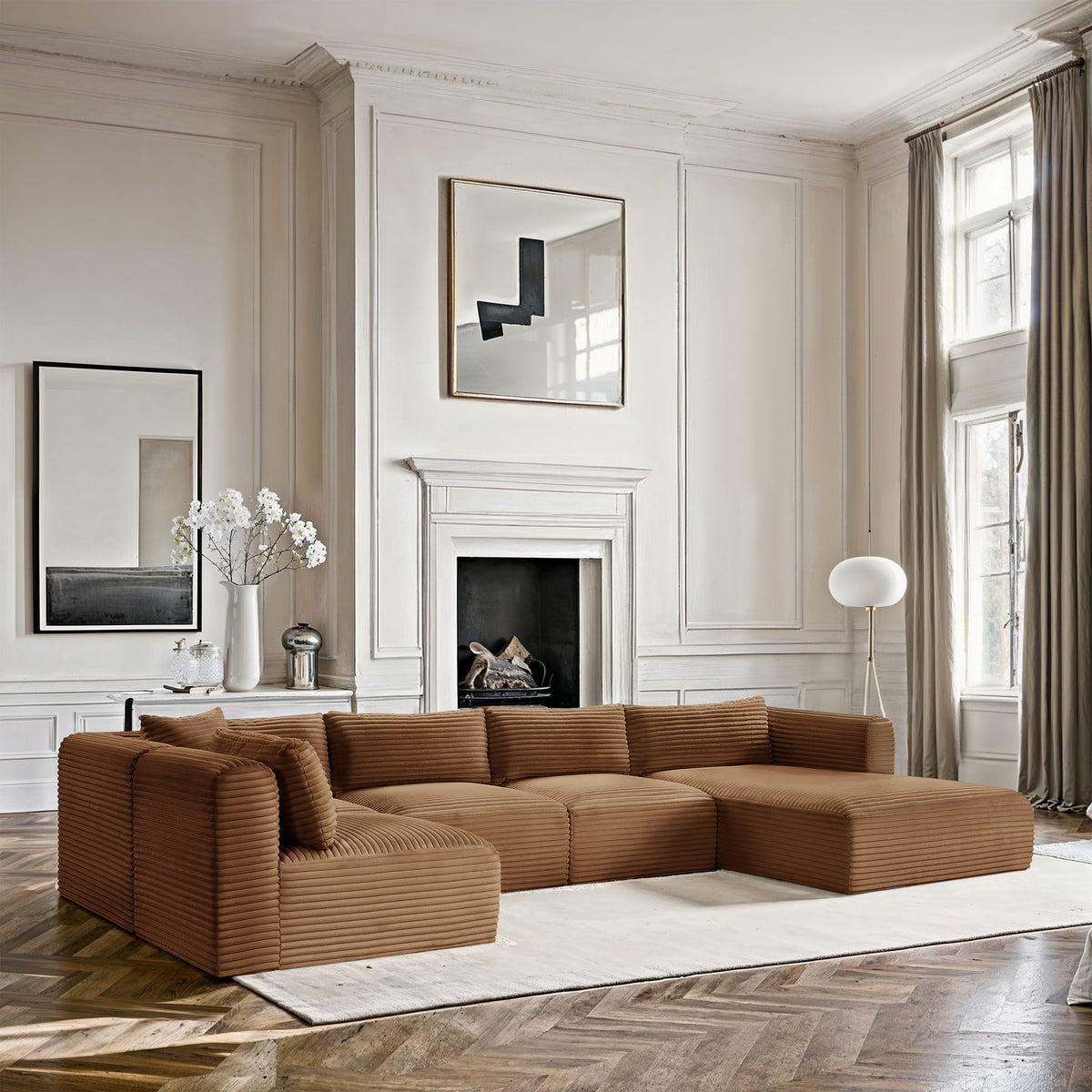 Shaggy - Fabric 5 Piece Modular U-Shaped Sectional - Urban Living Furniture (Los Angeles, CA)