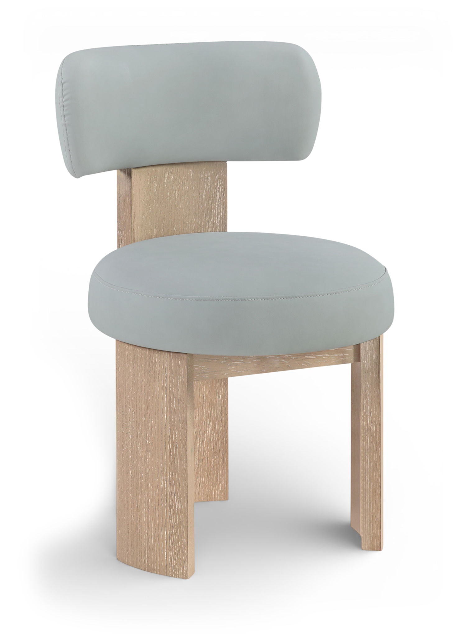 Atelier - Vegan Leather Upholstered Dining Chair (Set of 2) - Painted Natural Frame - Urban Living Furniture (Los Angeles, CA)