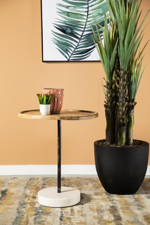 Ginevra - Round Marble Base Accent Table - Urban Living Furniture (Los Angeles, CA)