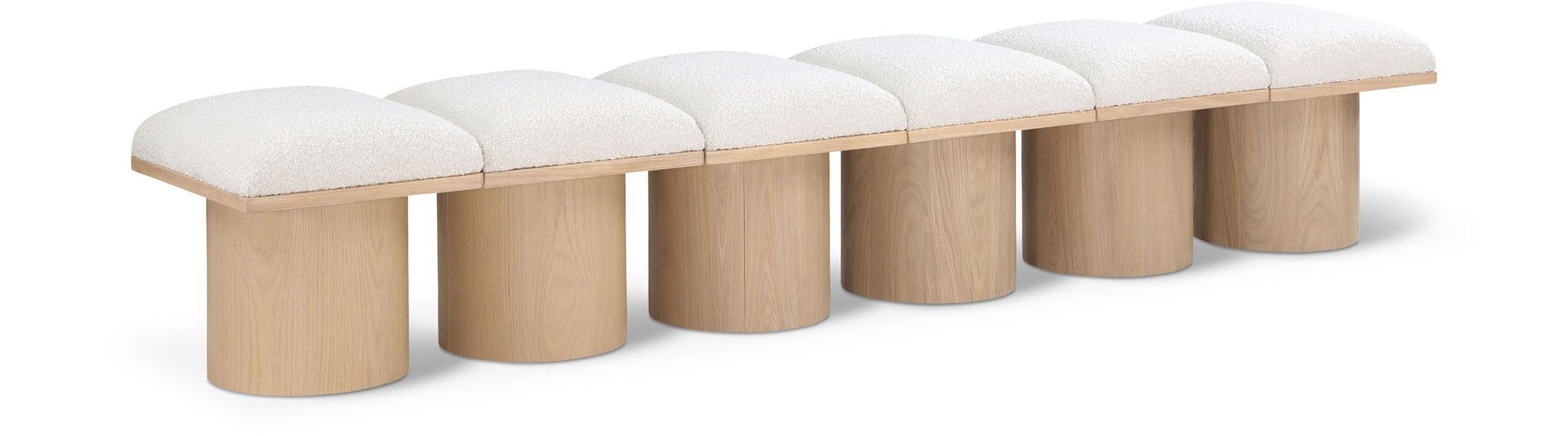 Pavilion - 6 Piece Modular Bench With Natural Base - Urban Living Furniture (Los Angeles, CA)