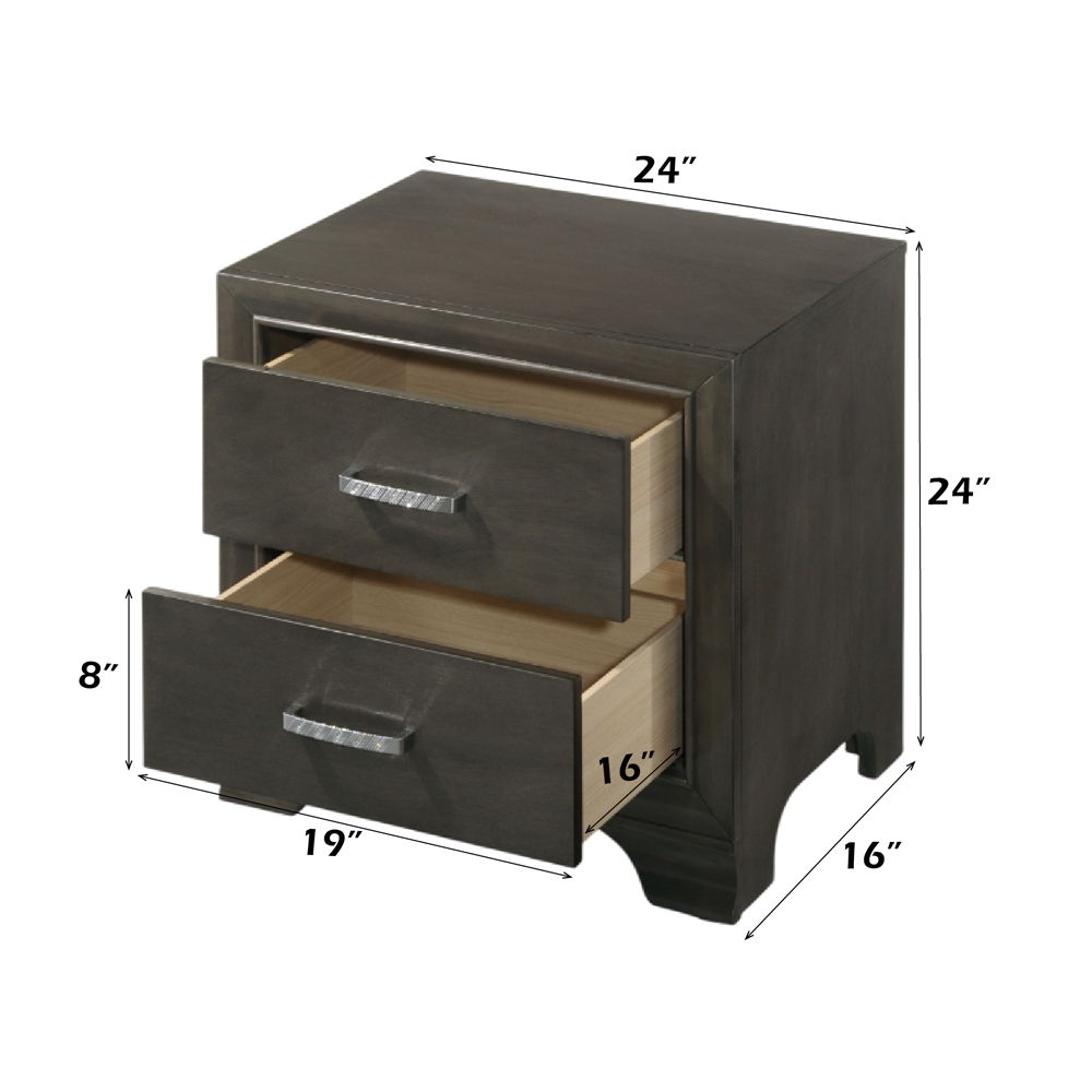 Carine II - Nightstand - Gray - Urban Living Furniture (Los Angeles, CA)