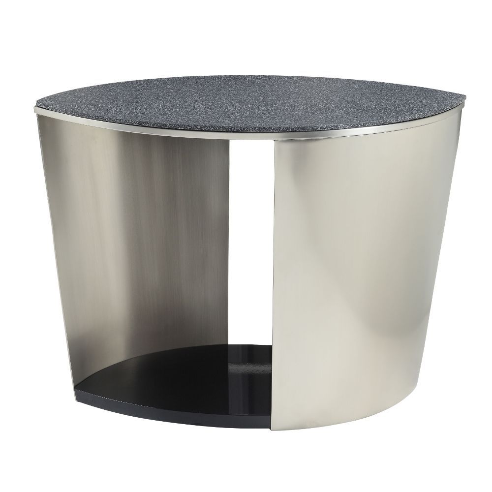 Thyge - End Table - Satin Plated & Glass Stone - Urban Living Furniture (Los Angeles, CA)
