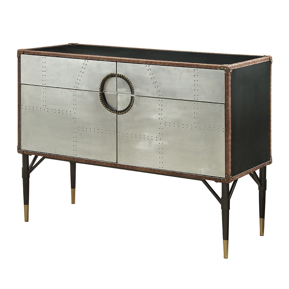 Brancaster - Console Cabinet - Top Grain Leather & Aluminum - Urban Living Furniture (Los Angeles, CA)