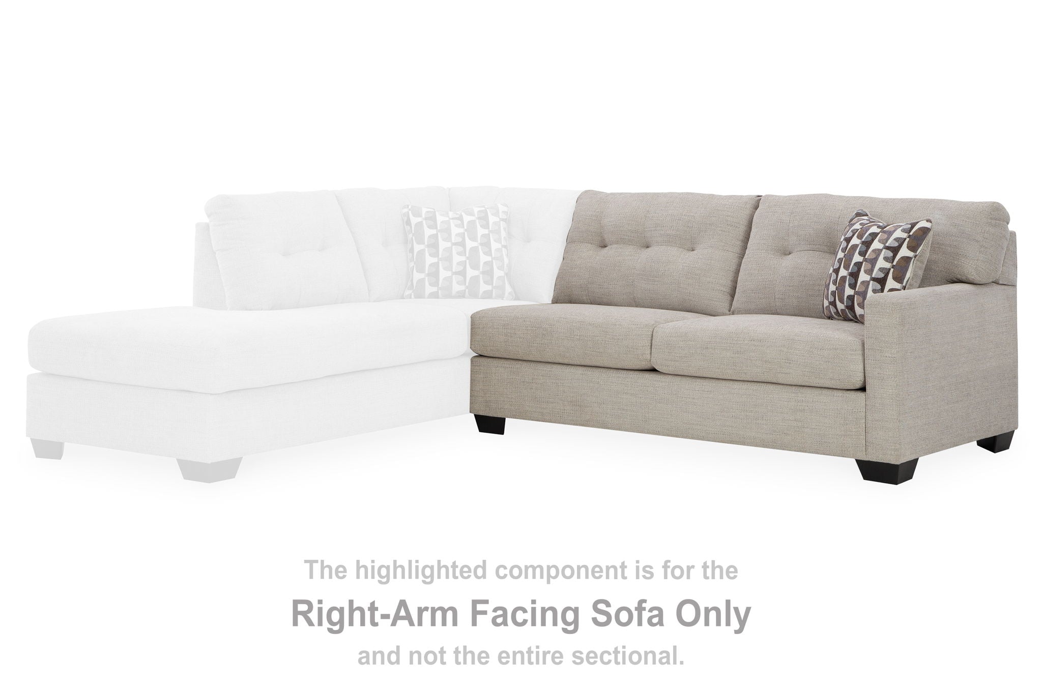 Mahoney - Pebble - Raf Sofa - Urban Living Furniture (Los Angeles, CA)