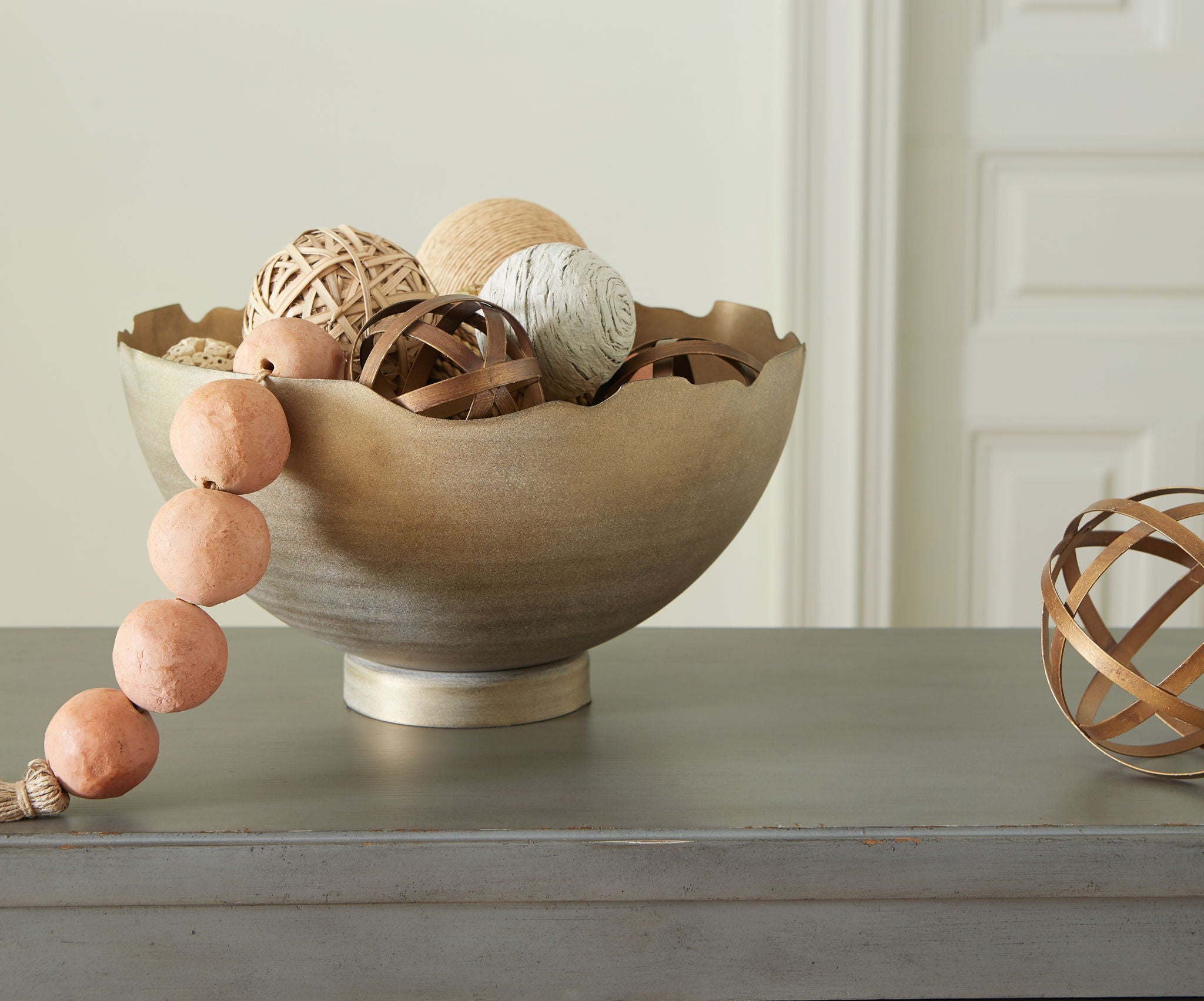 Maura - Antique Gold Finish - Bowl - Urban Living Furniture (Los Angeles, CA)