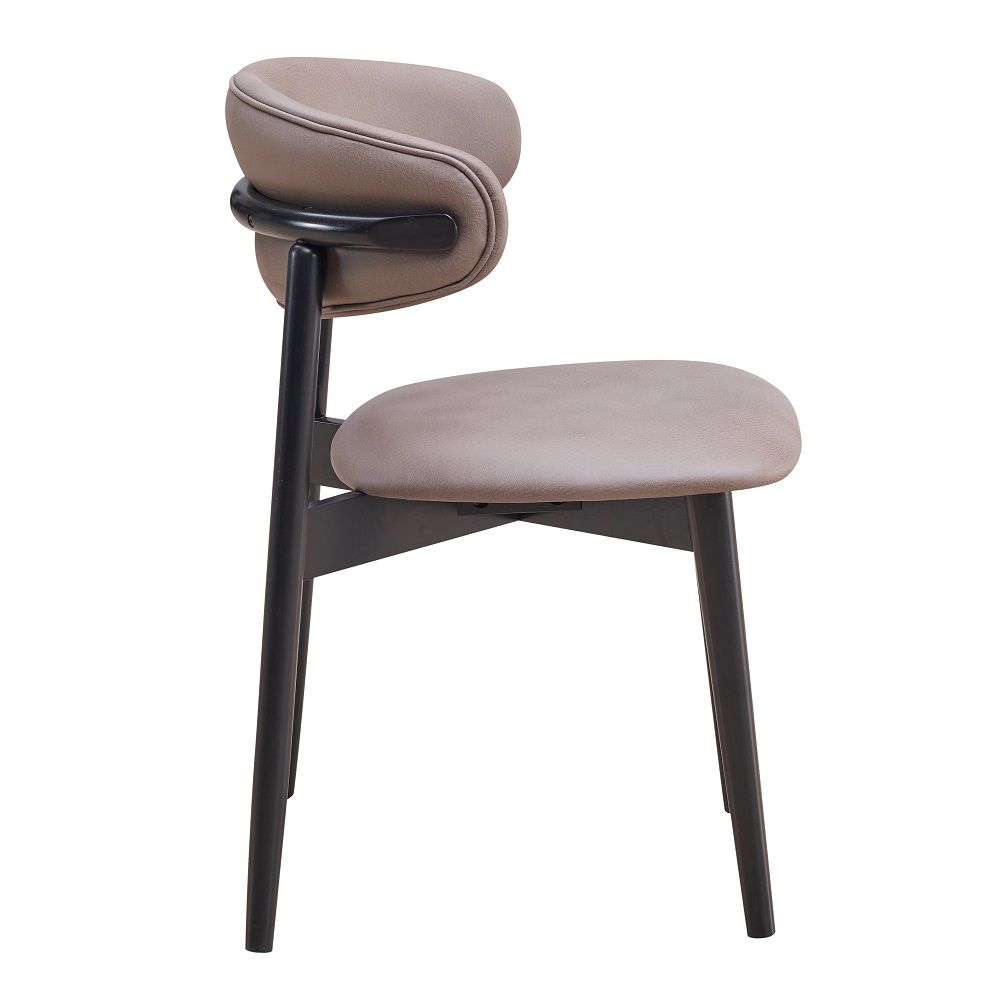 Lanae - Side Chair (Set of 2) - Coffee Polish Microfiber & Black - Urban Living Furniture (Los Angeles, CA)