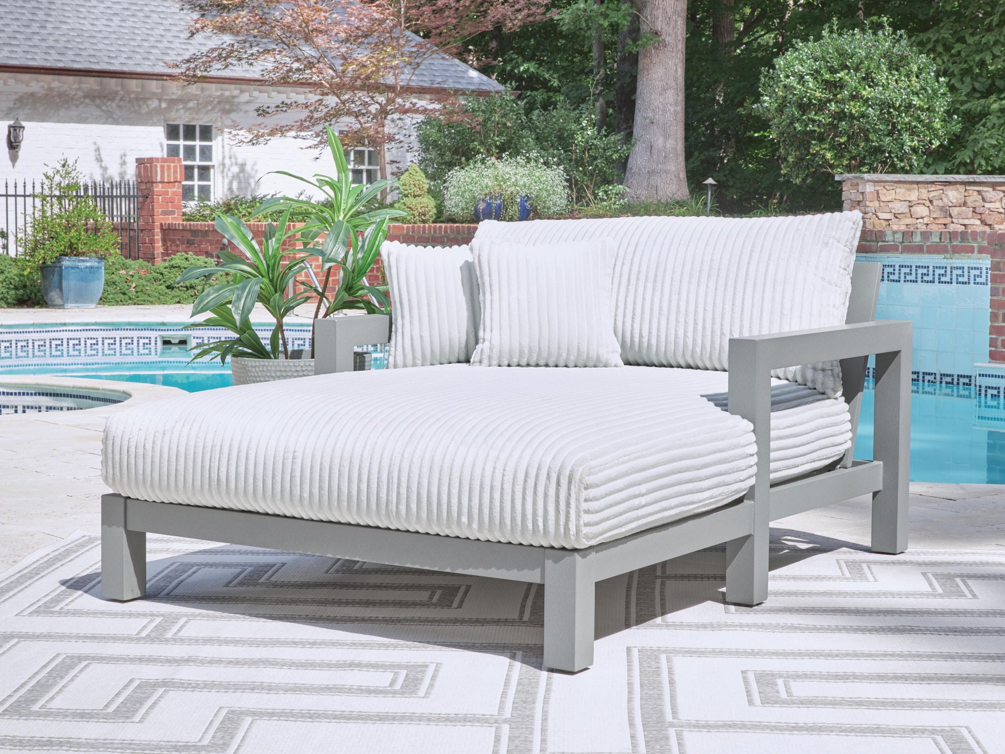 Hurley Park - Chaise Lounge With Cushion - Gray - Urban Living Furniture (Los Angeles, CA)
