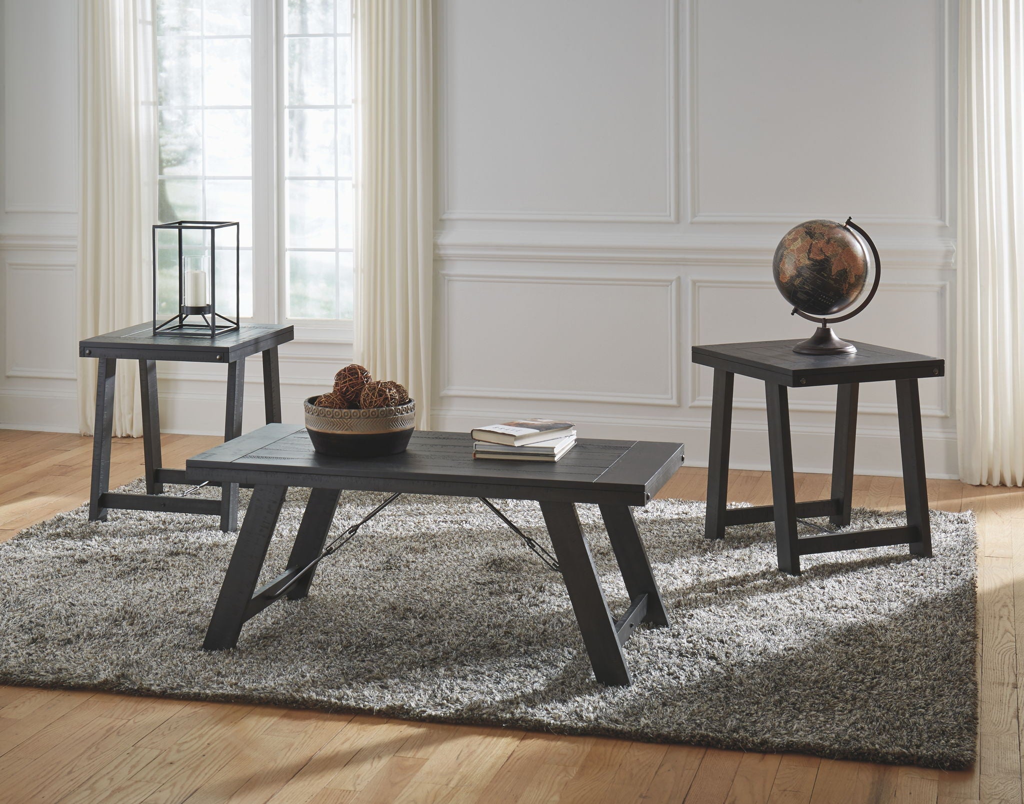 Noorbrook - Black / Pewter - Occasional Table Set (Set of 3) - Urban Living Furniture (Los Angeles, CA)