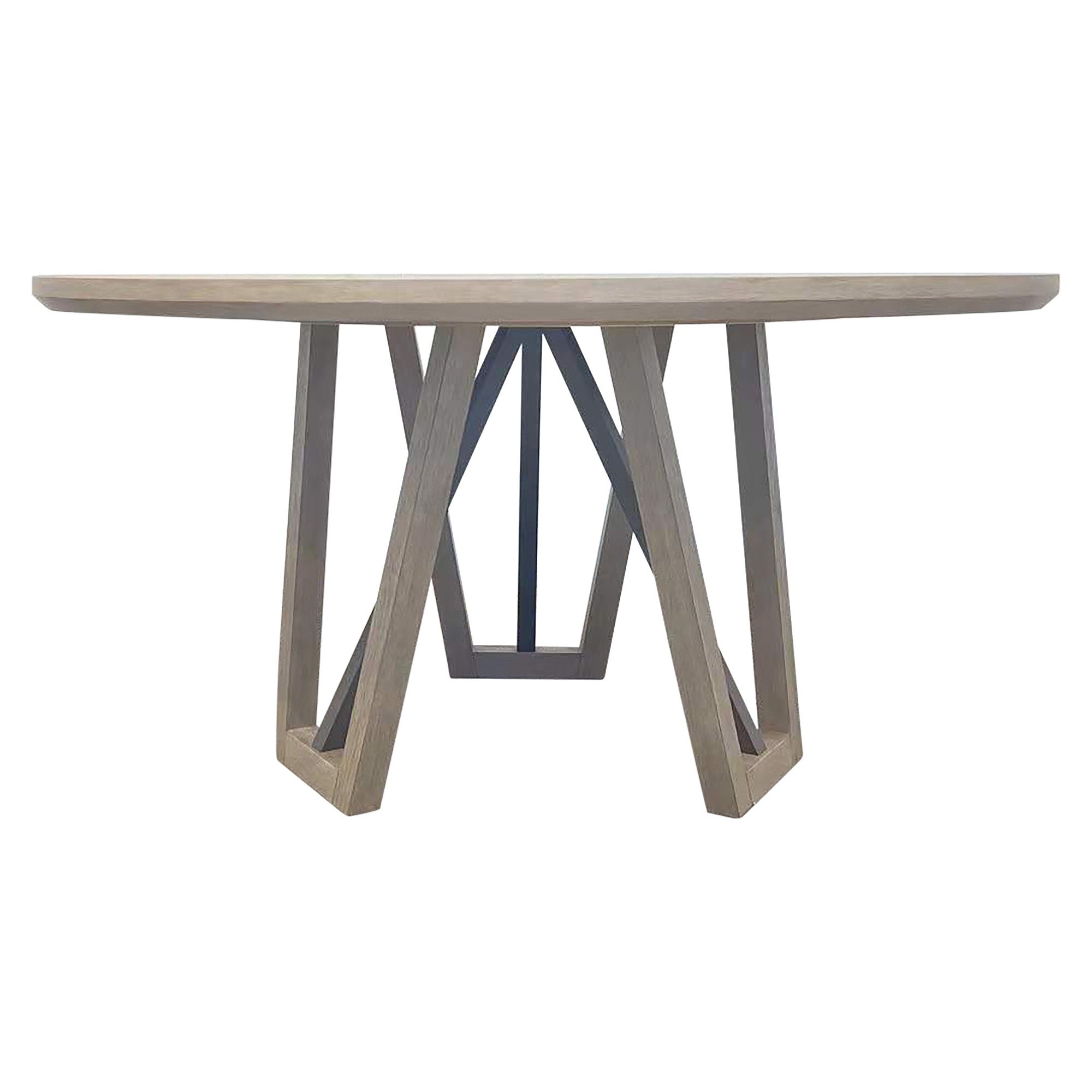 Pure Modern Dining - Round Table With Wood Base - Moonstone - Urban Living Furniture (Los Angeles, CA)