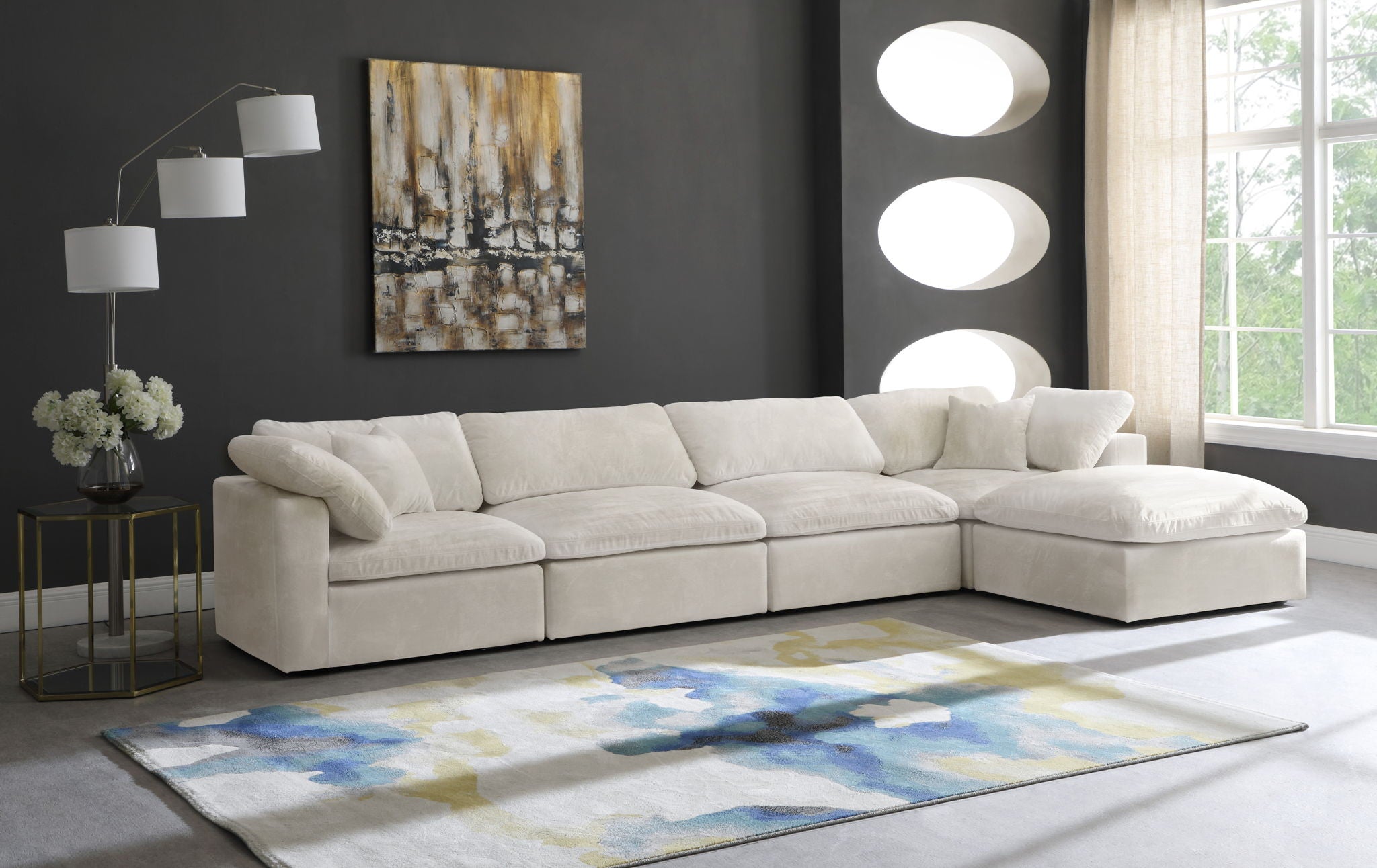 Cozy - 5 Piece Modular Sectional With Chaise - Urban Living Furniture (Los Angeles, CA)