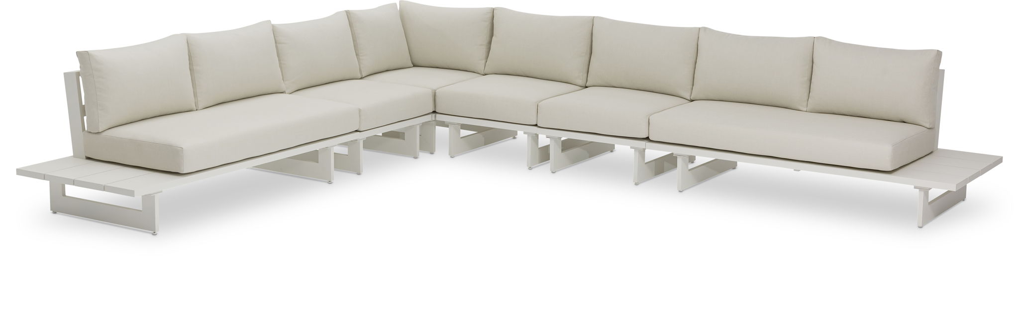 Maldives - 6 Piece Water Resistant Outdoor Patio Modular Sectional With White Base - Urban Living Furniture (Los Angeles, CA)