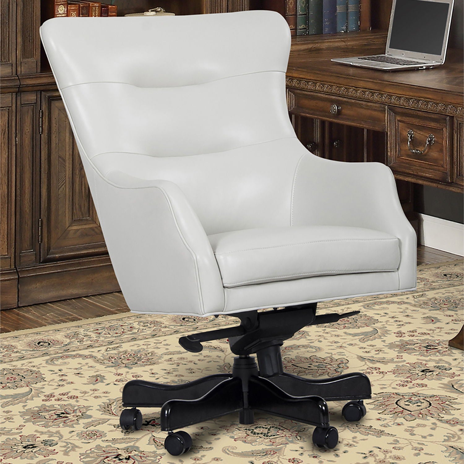 Dc#122 - Leather Desk Chair - Alabaster - Urban Living Furniture (Los Angeles, CA)