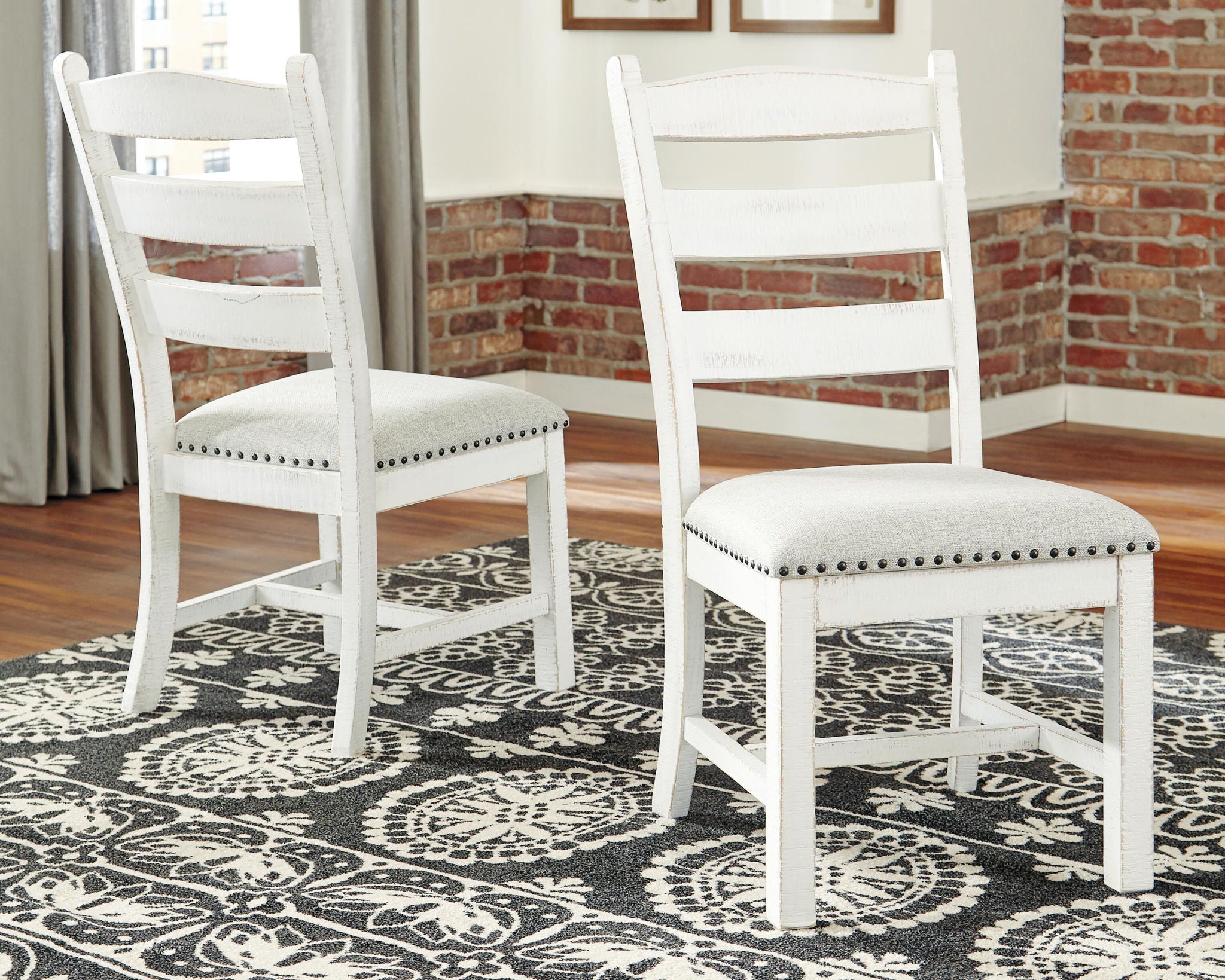 Valebeck - Dining UPH Side Chair (Set of 2) - Beige / White - Urban Living Furniture (Los Angeles, CA)