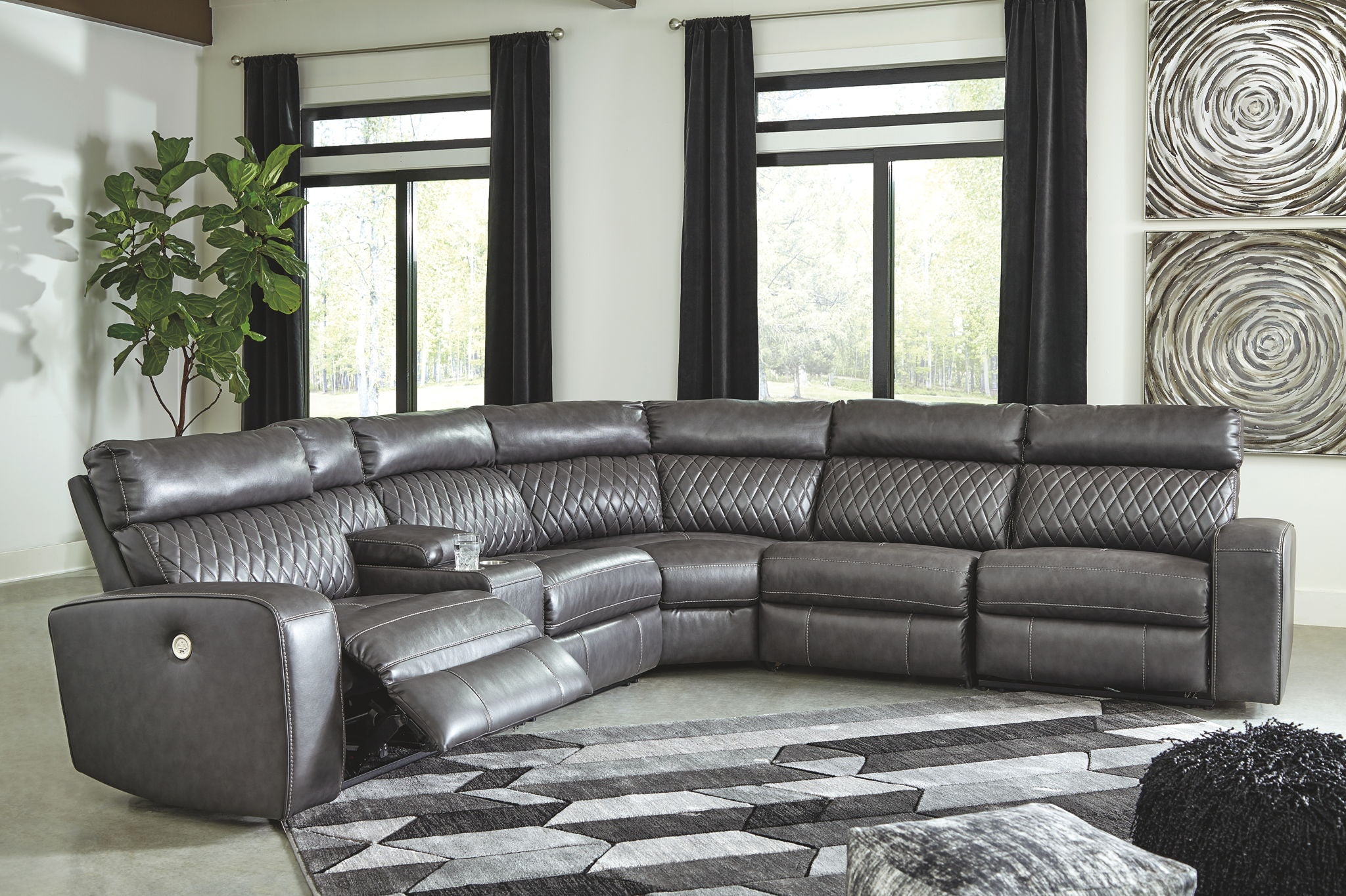 Samperstone - Power Reclining Sectional - Urban Living Furniture (Los Angeles, CA)
