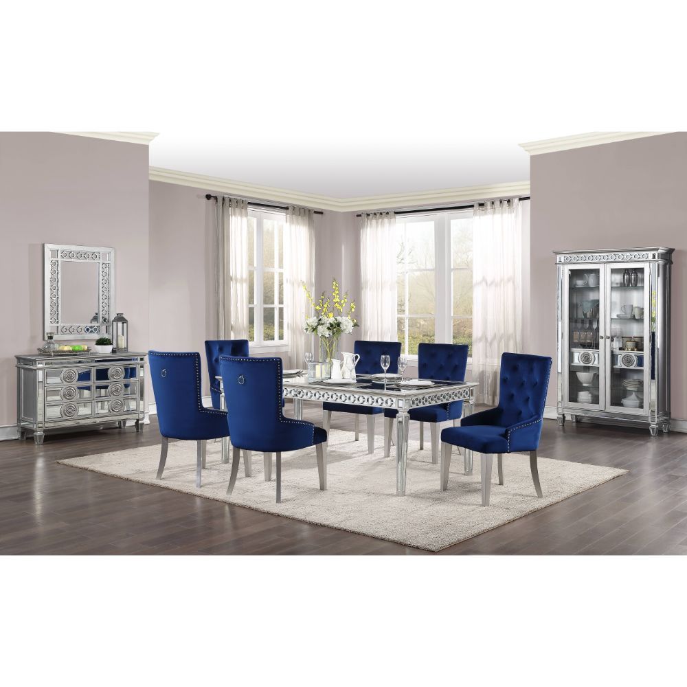 Varian - Dining Table (78"L) - Mirrored & Antique Platinum - Urban Living Furniture (Los Angeles, CA)