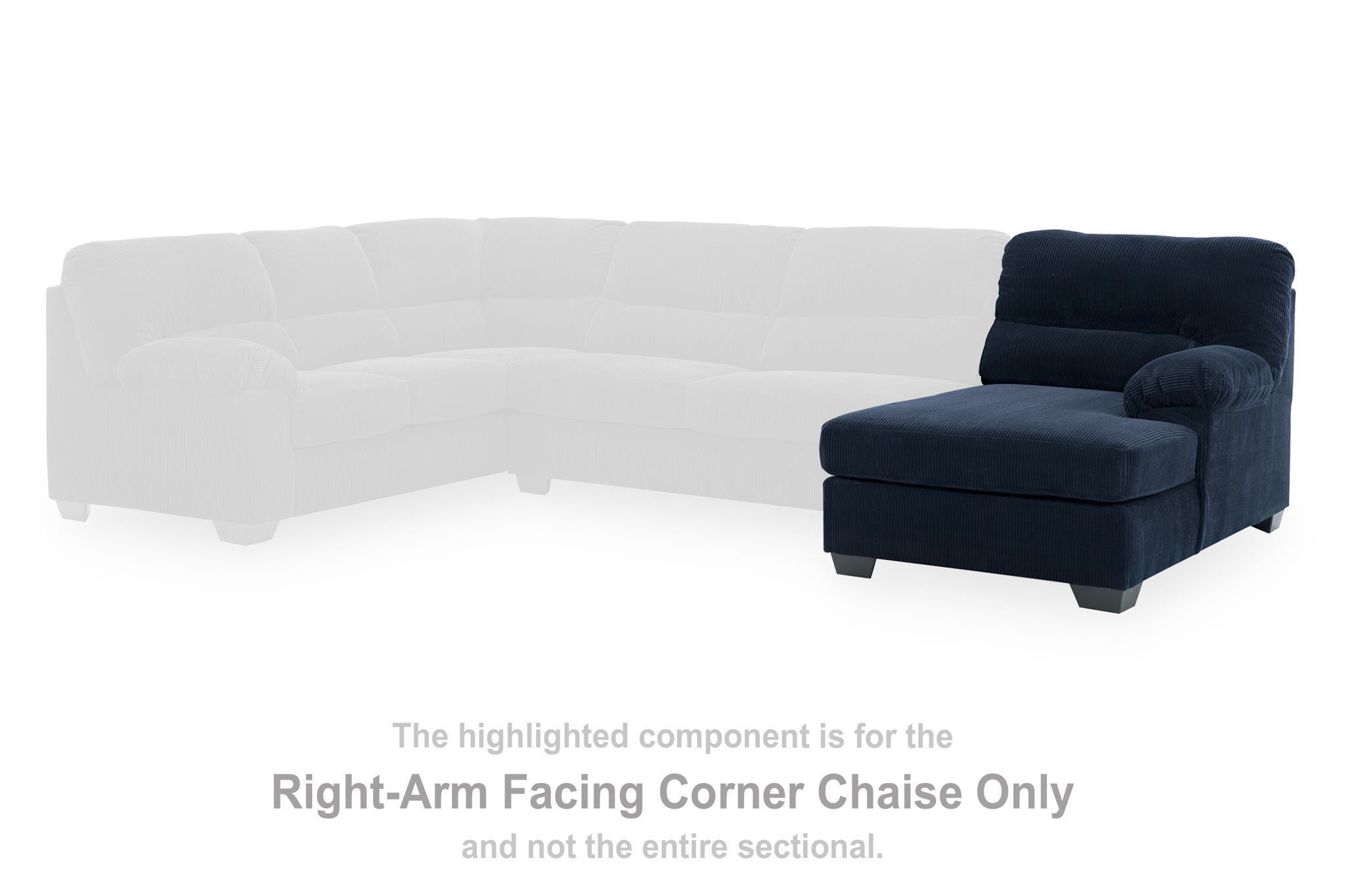 SimpleJoy - RAF Corner Chaise - Navy - Urban Living Furniture (Los Angeles, CA)