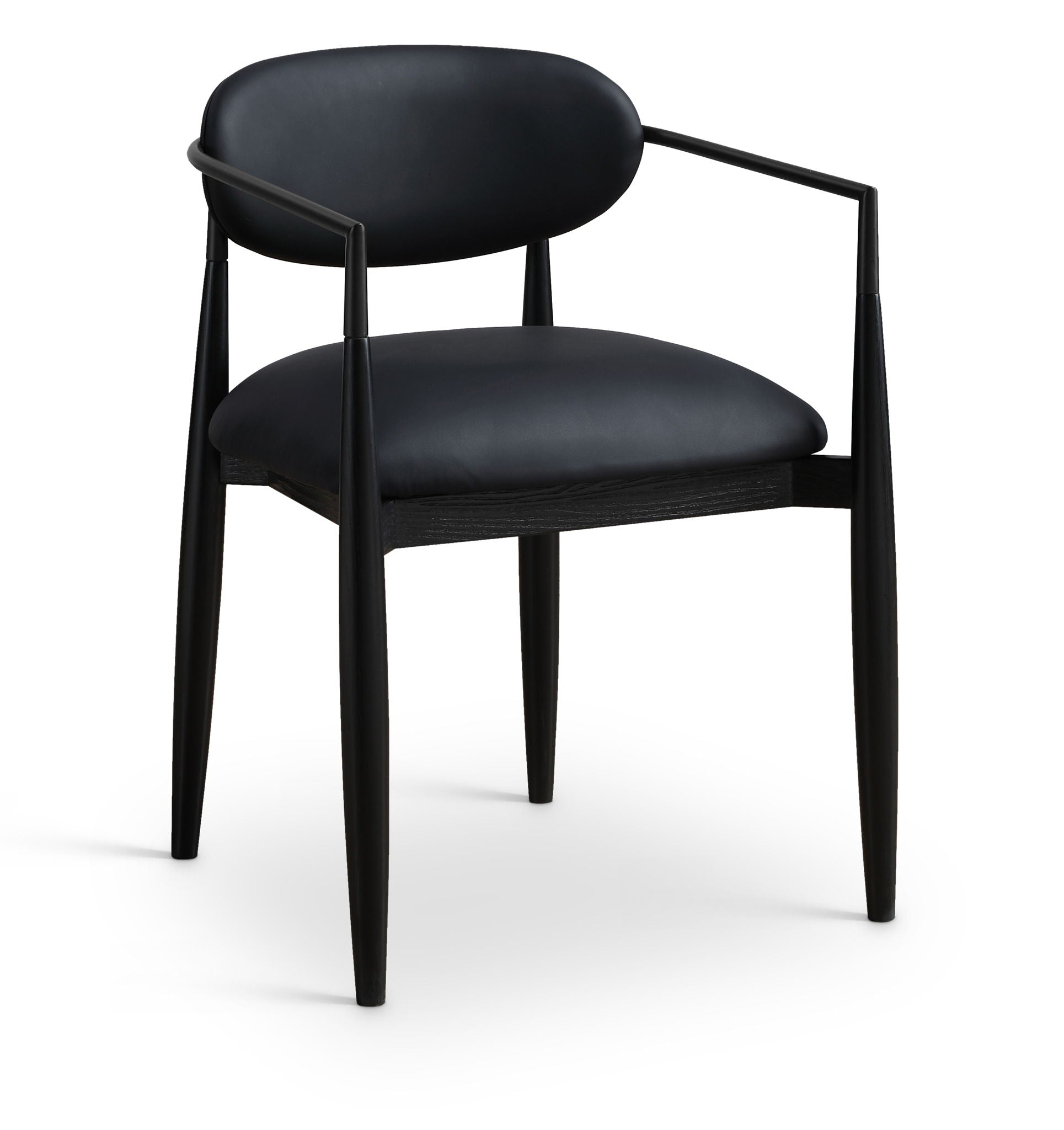Riccio - Faux Leather Dining Arm Chair (Set of 2) - Black Frame - Urban Living Furniture (Los Angeles, CA)