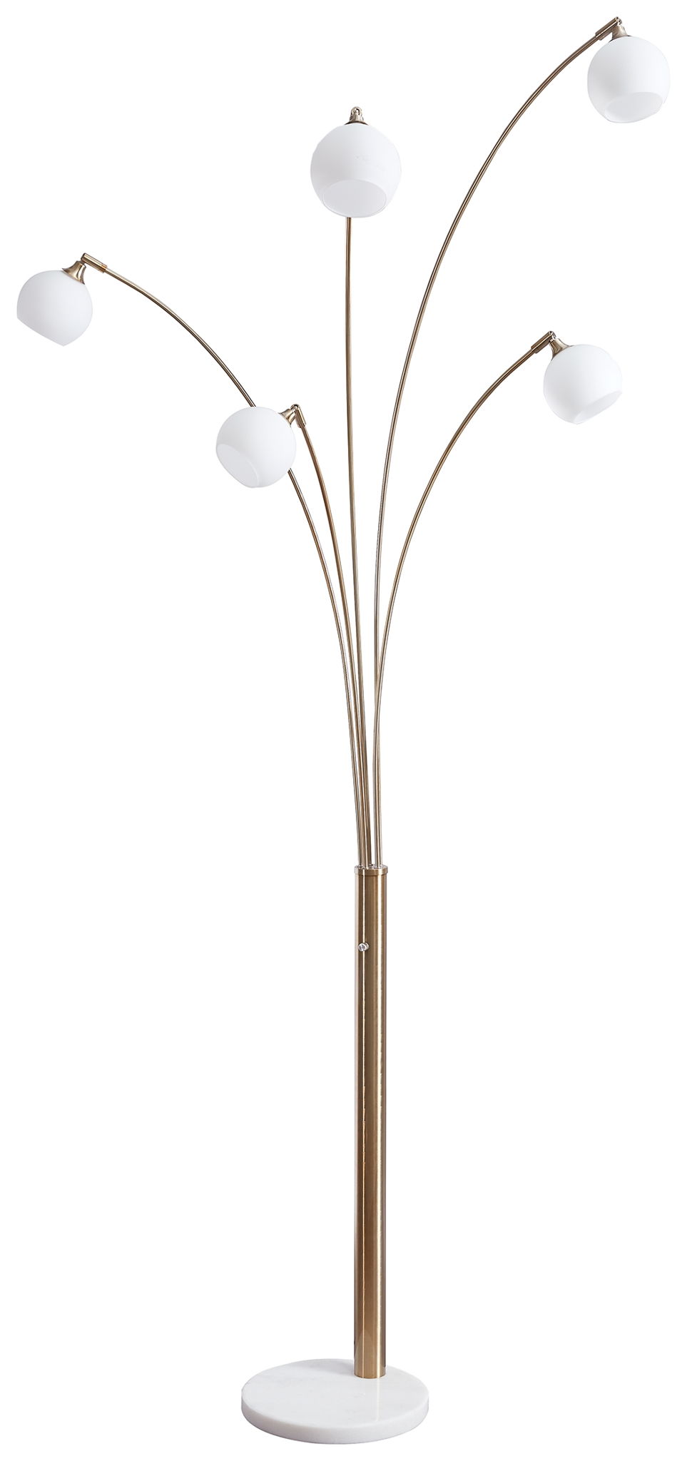Taliya - Champagne / White - Metal Arc Lamp - Urban Living Furniture (Los Angeles, CA)