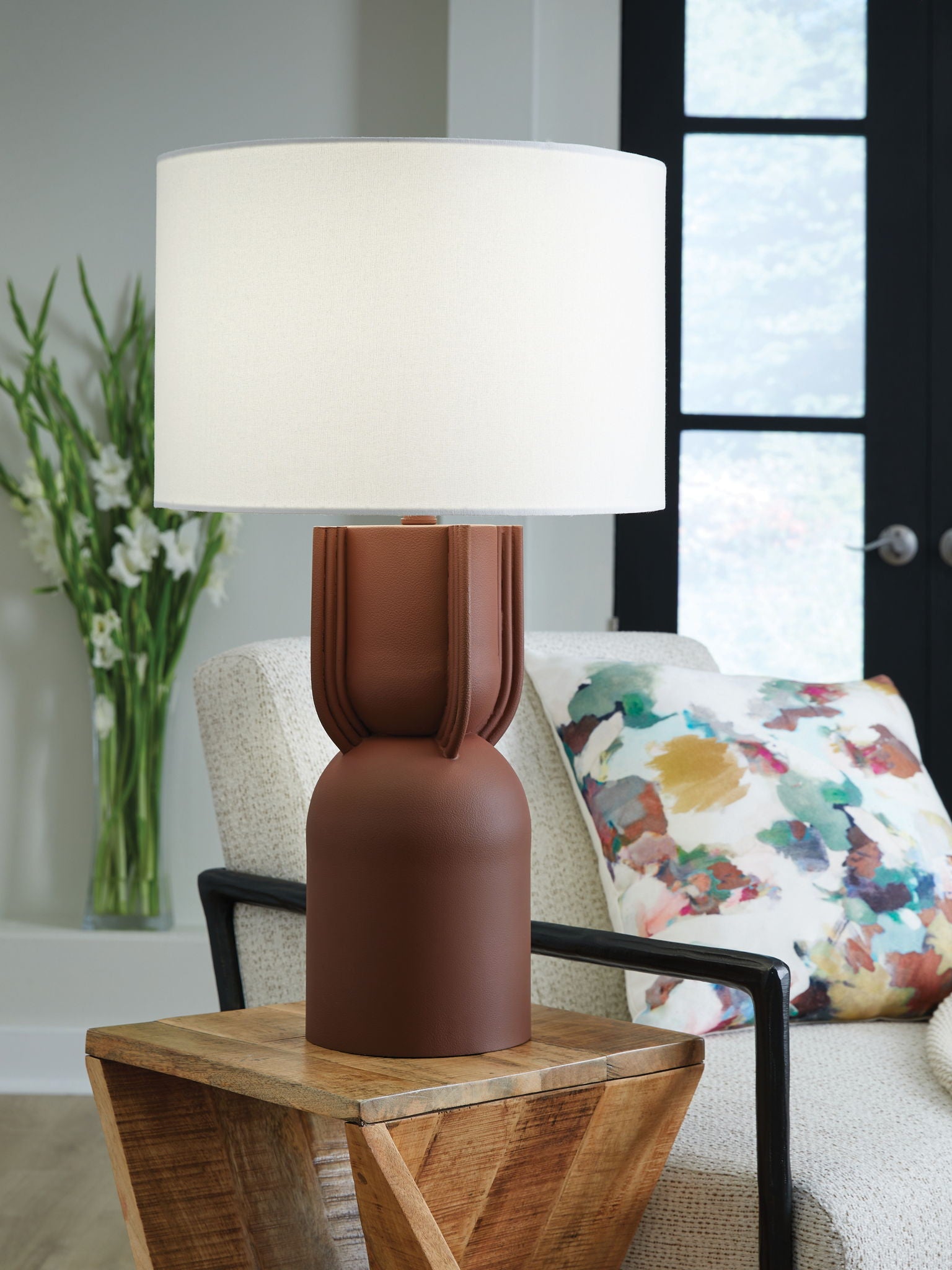 Rowandale - Brick Red - Metal Table Lamp - Urban Living Furniture (Los Angeles, CA)
