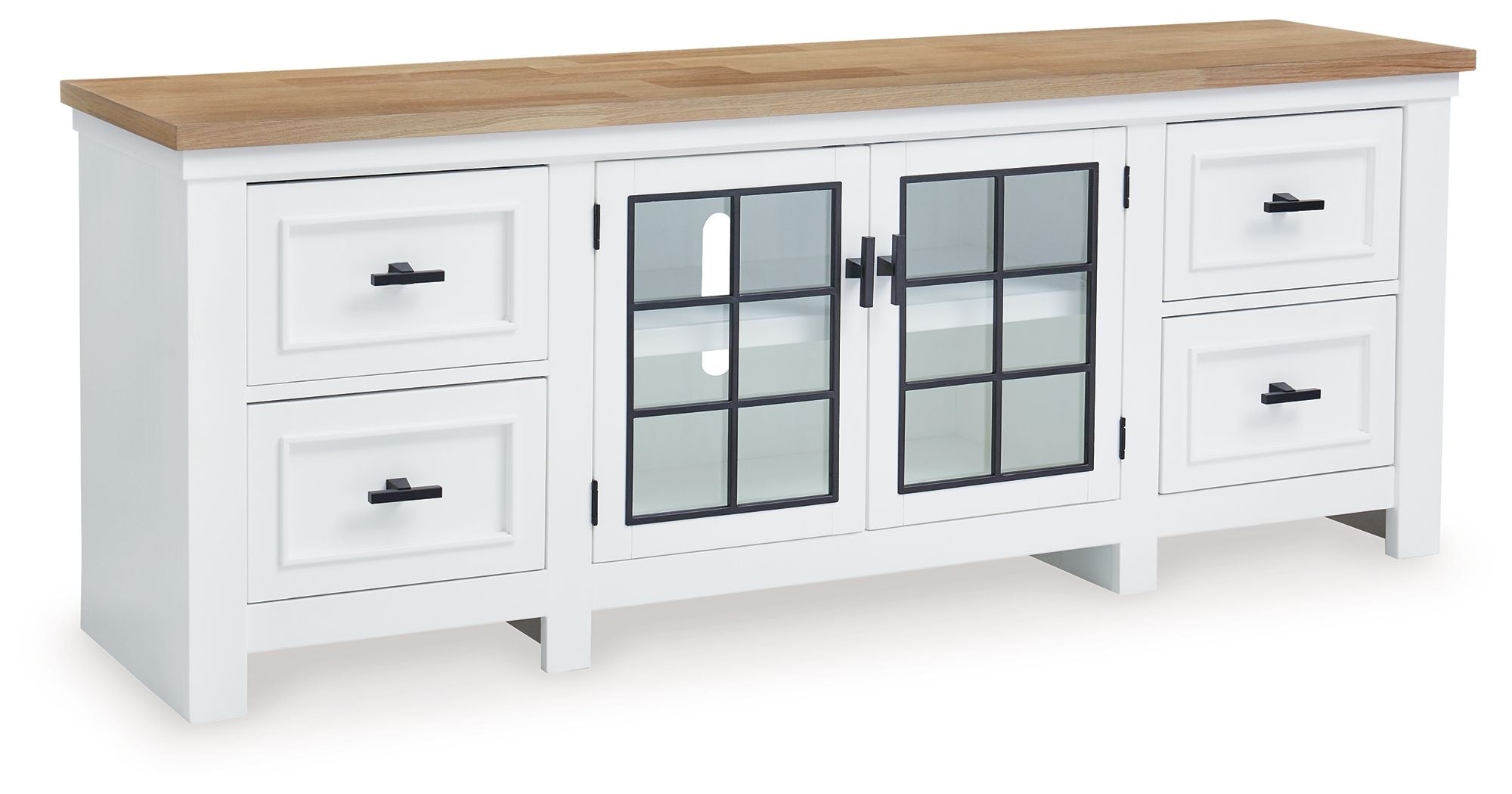 Ashbryn - White / Natural - Extra Large TV Stand - Urban Living Furniture (Los Angeles, CA)