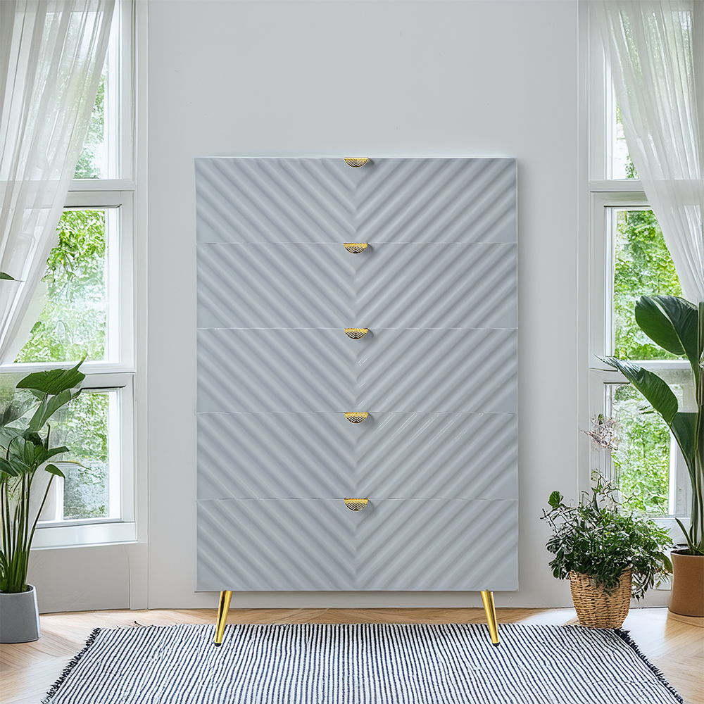 Gaines - Chest - Gray High Gloss - Urban Living Furniture (Los Angeles, CA)