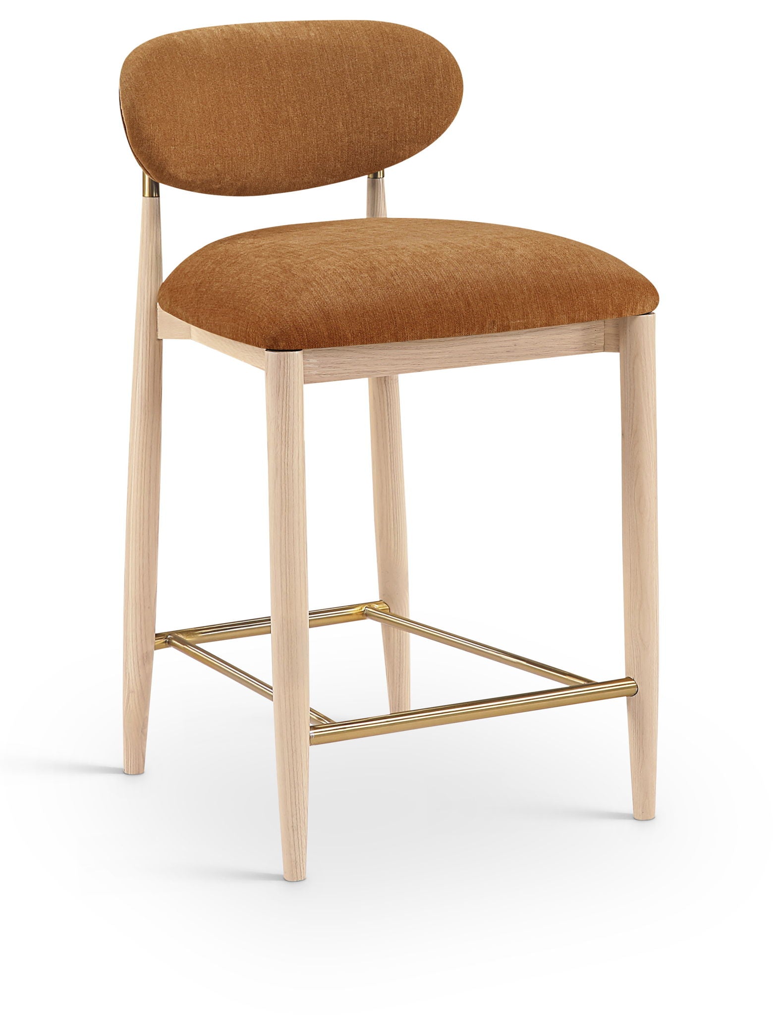 Riccio - Fabric Stool - Natural Frame - Urban Living Furniture (Los Angeles, CA)