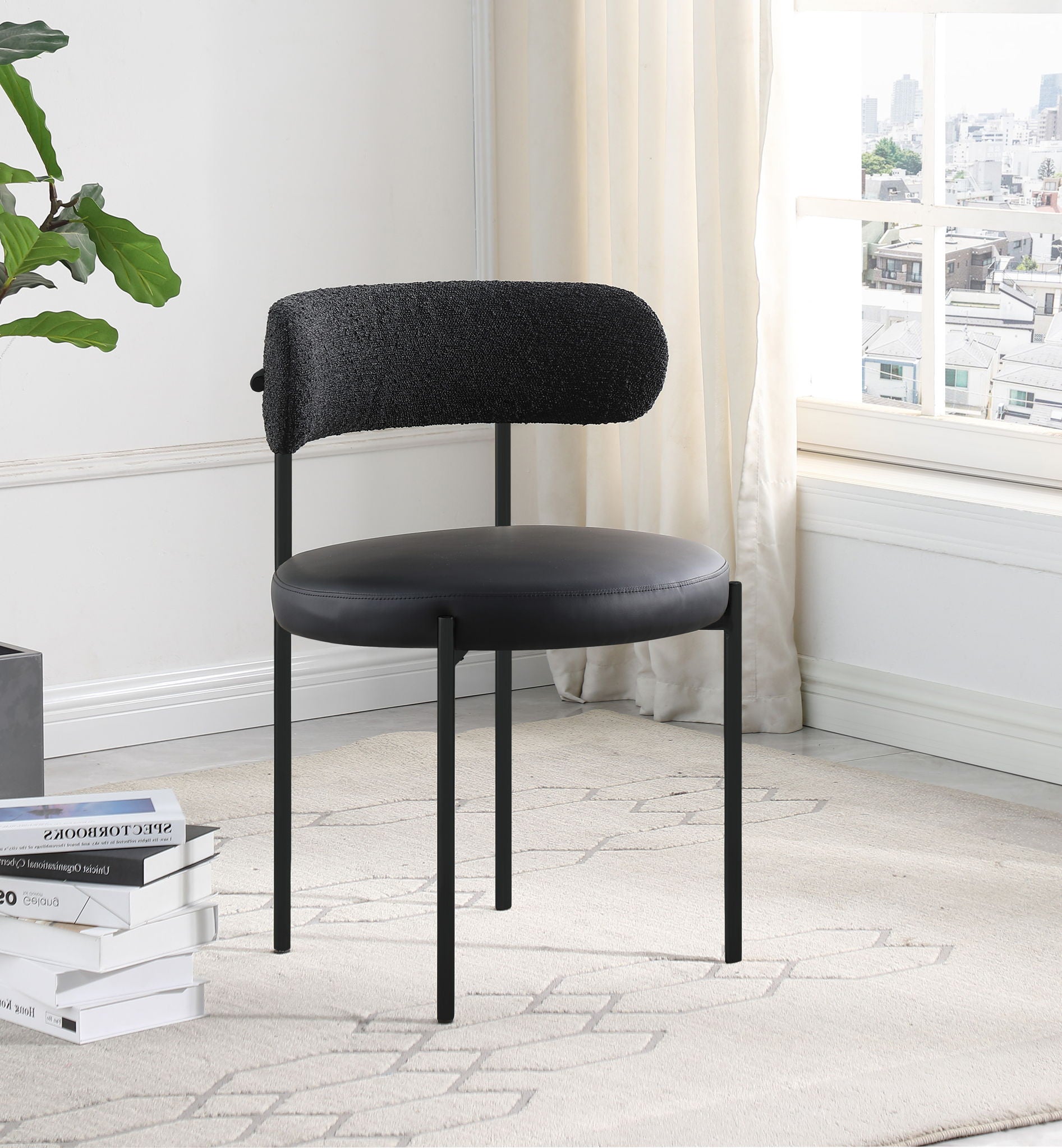 Beacon - Faux Leather Dining Chair With Black Legs (Set of 2) - Urban Living Furniture (Los Angeles, CA)