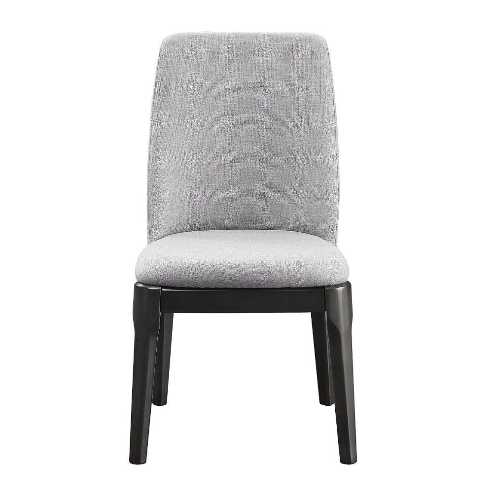 Madan - Side Chair (Set of 2) - Light Gray Linen & Gray Oak - Urban Living Furniture (Los Angeles, CA)