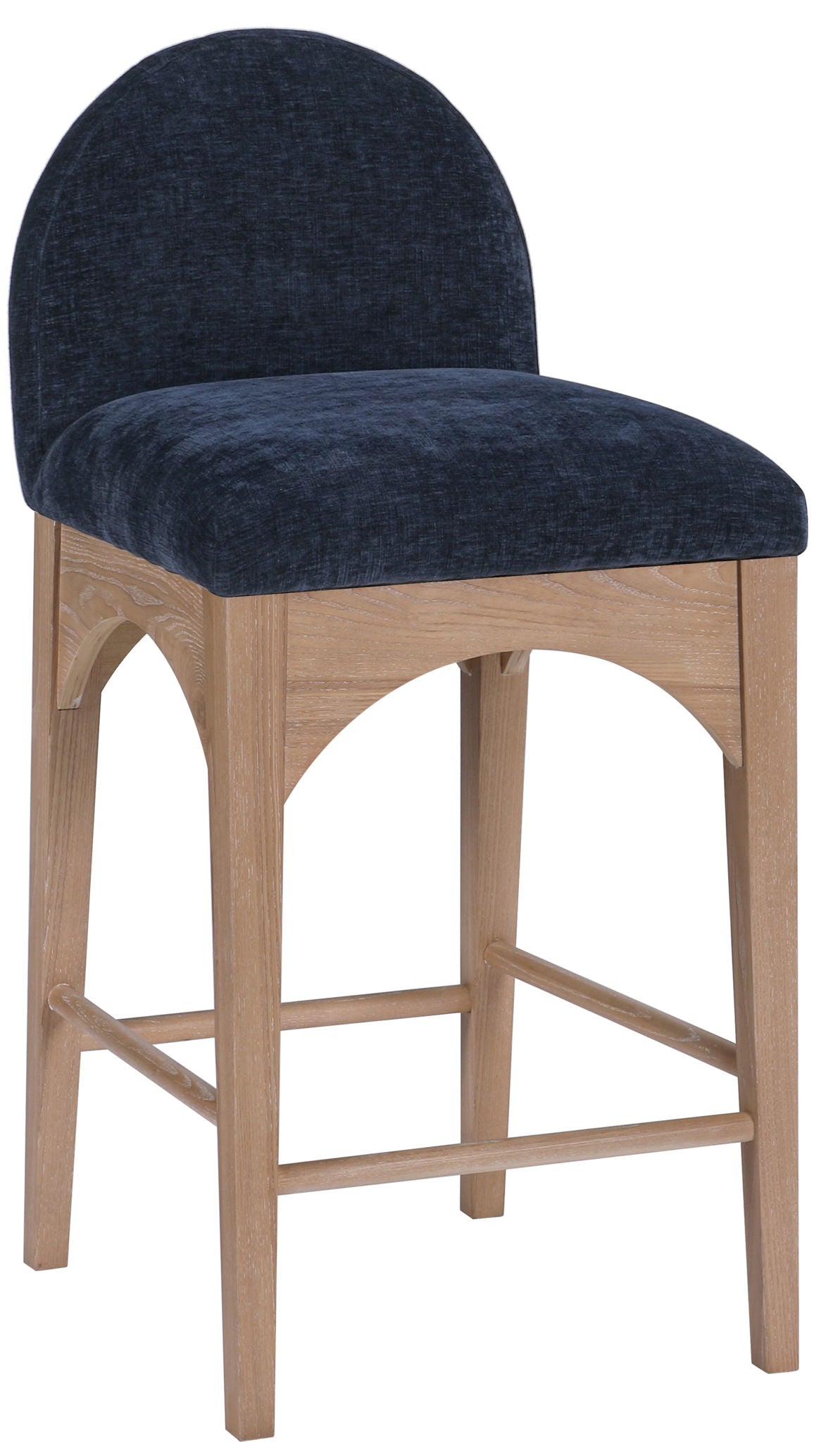 Waldorf - Chenille Stool With Natural Legs - Urban Living Furniture (Los Angeles, CA)