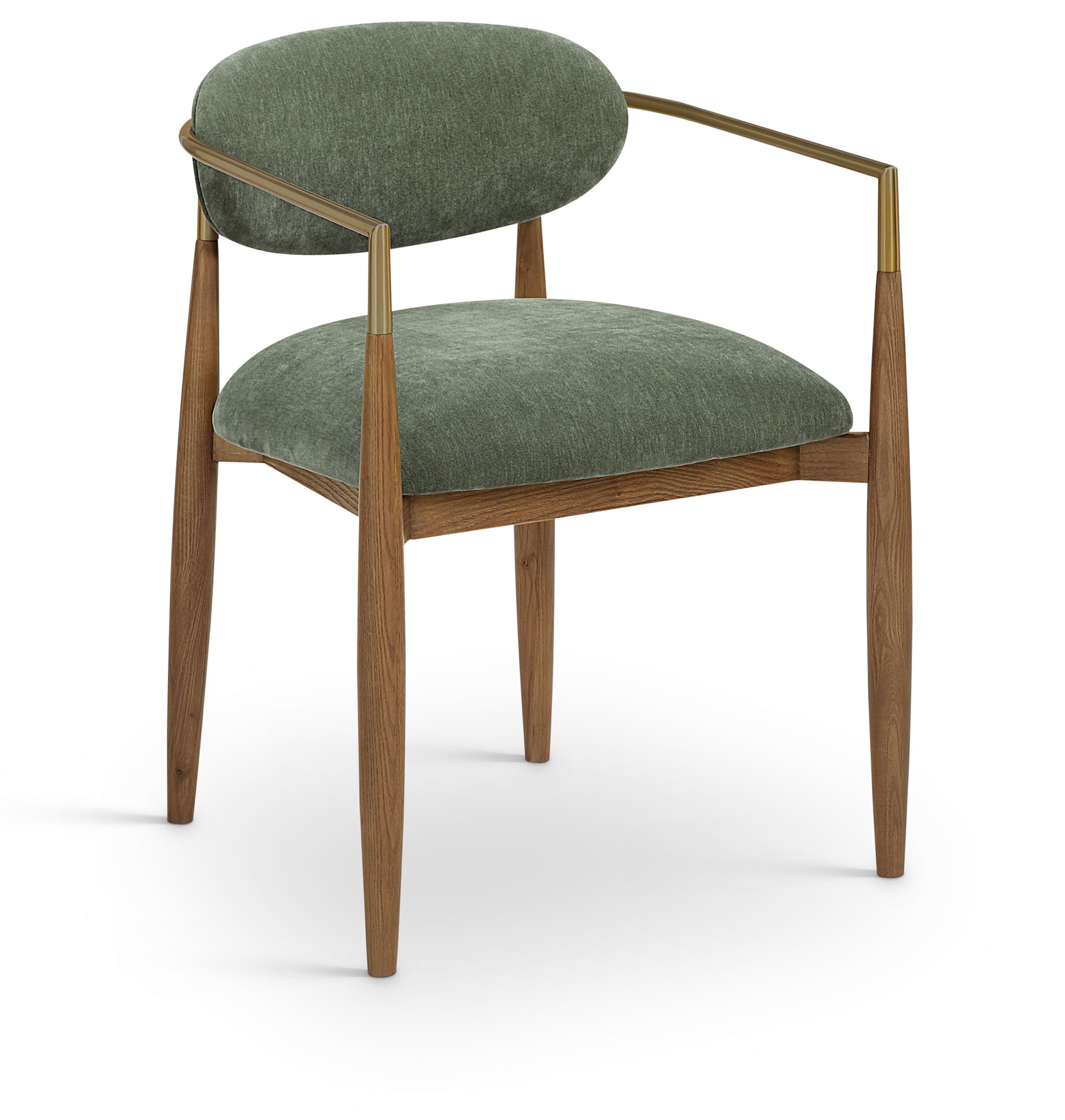 Riccio - Fabric Dining Arm Chair (Set of 2) - Walnut Frame - Urban Living Furniture (Los Angeles, CA)