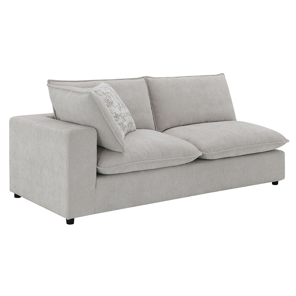 Marisa - Modular Left Facing Loveseat With 2 Pillows - Beige Boucle - Urban Living Furniture (Los Angeles, CA)