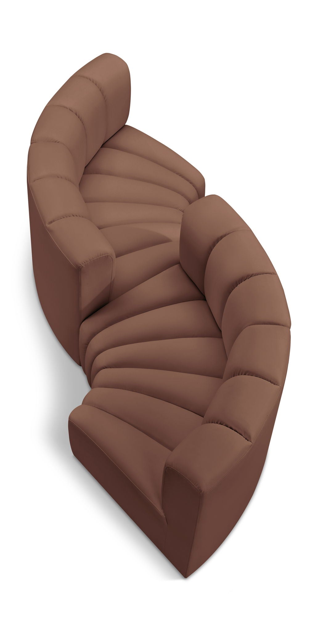 Arc - Faux Leather 4 Piece Curved Modular Sofa - Urban Living Furniture (Los Angeles, CA)